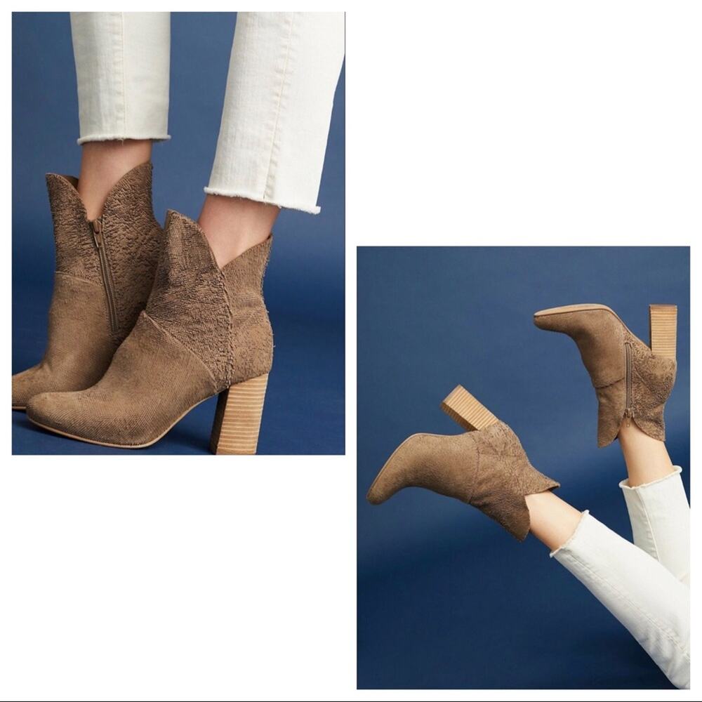 Seychelles Prop Textured Leather Booties Size 8